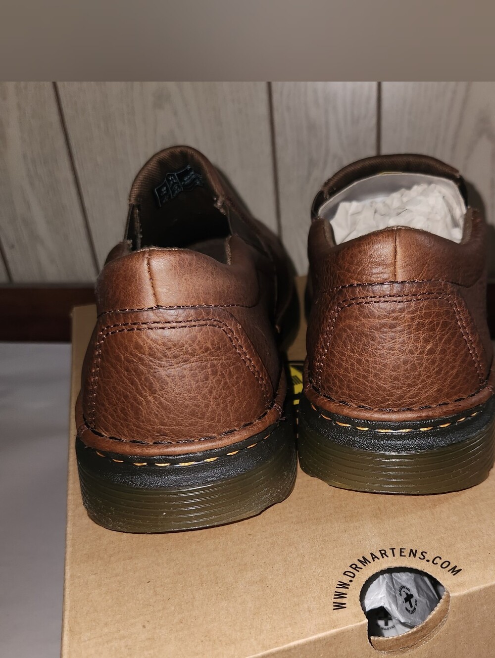 Dr. Martens Boyle Grizzly Leather Slip On Shoes - Picture 4 of 8